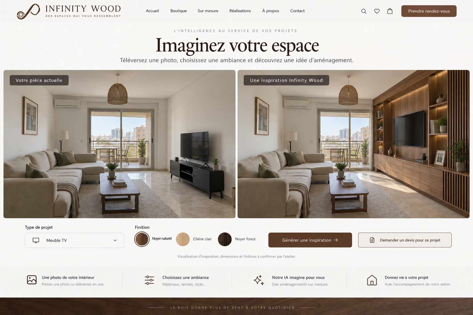 Exemple de salon avant aménagement
